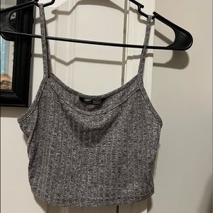 Gray cropped tank